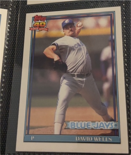 1991 Topps #619 David Wells — front