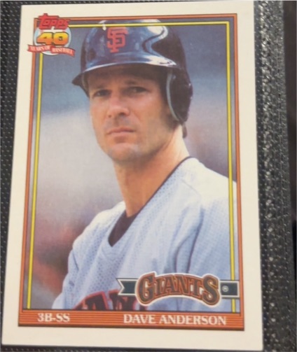 1991 Topps #572 Dave Anderson — front