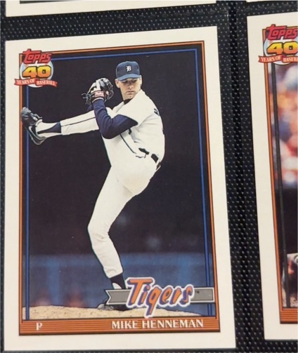 1991 Topps #641 Mike Henneman — front