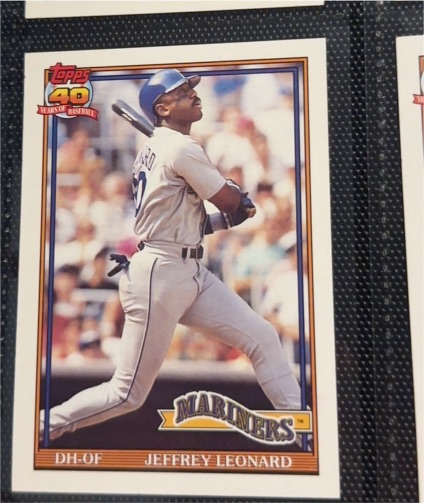 1991 Topps #55 Jeffrey Leonard — front