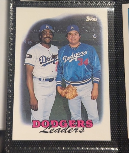1988 Topps #489 Dodgers Leaders Pedro Guerrero Fernando Valenzuela — front