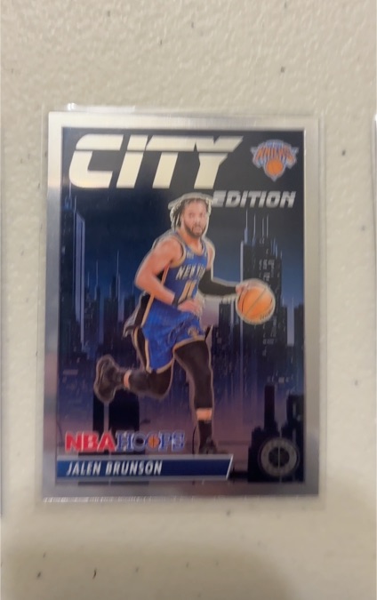 2023-24 Panini NBA Hoops Premium Stock City Edition #21 Jalen Brunson — front