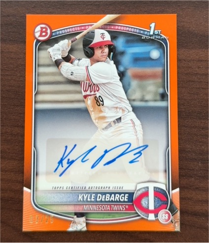 2025 Bowman #BPA-KD Kyle DeBarge — front