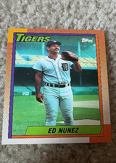 1990 Topps #586 Ed Nunez — front