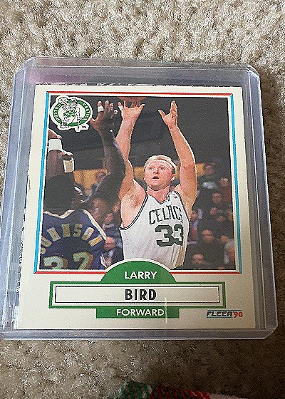 1990 Fleer #8 Larry Bird — front
