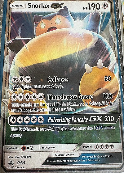 Pokémon TCG Sun & Moon #SM05 Snorlax GX — front