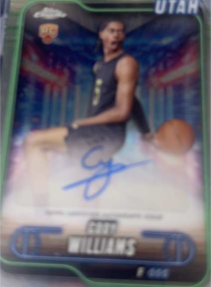 2024-25 Topps Chrome #TCA-CWI Cody Williams Rookie Auto — front