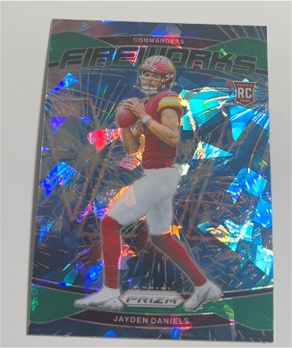 2024 Panini Prizm Fireworks #24 Jayden Daniels — front