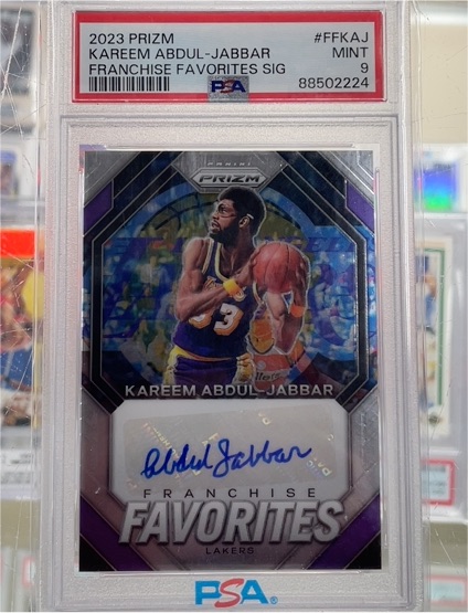 2023 Panini Prizm #FFKAJ Kareem Abdul-Jabbar Franchise Favorites Sig — front