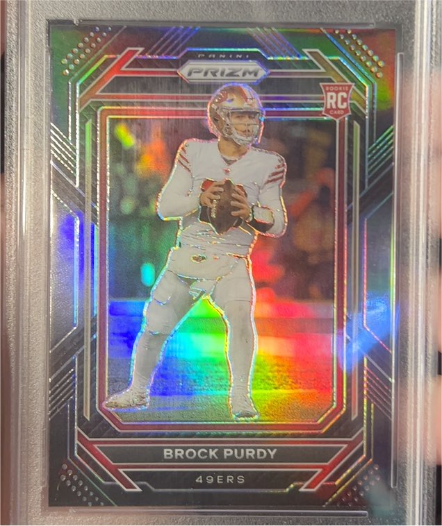 2022 Panini Chronicles Prizm Black #PB-8 Brock Purdy Rookie Card — front