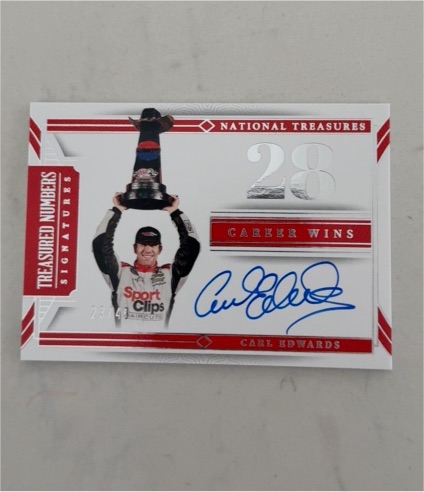 2024 Panini National Treasures Treasured Numbers #Carl Edwards — front