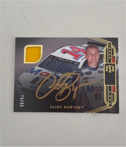 2024 Panini National Treasures Track Pass #TPS-CB Clint Bowyer — front