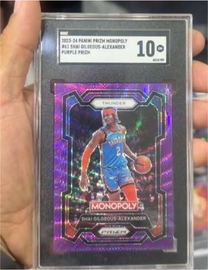 2023-24 Panini Prizm Monopoly #61 Shai Gilgeous-Alexander Purple Prizm — front