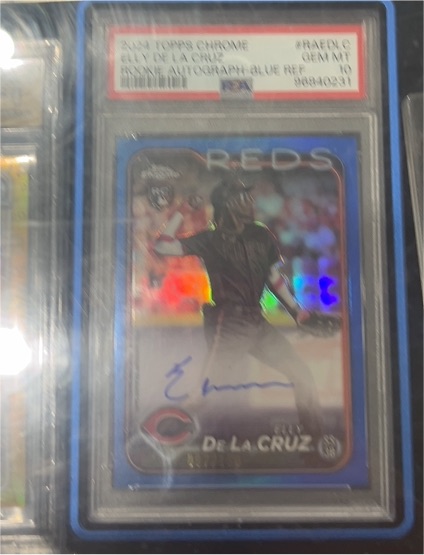 2024 Topps Chrome #RA-EDLC Elly De La Cruz Rookie Autograph Blue Refractor — front