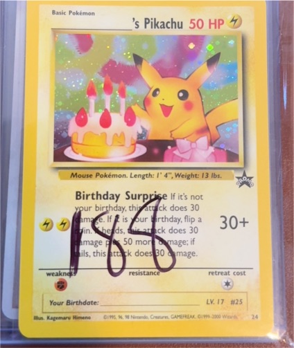 2000 Wizards of the Coast #24 ______'s Pikachu — front