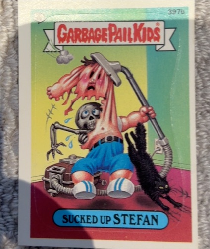 1987 Topps Garbage Pail Kids Series 10 #397b Sucked Up Stefan — front