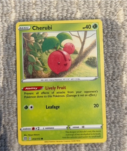 2022 Pokémon TCG Brilliant Stars #012 Cherubi — front