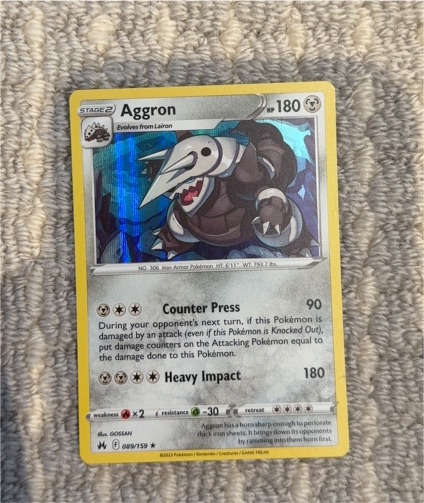 2023 Pokémon Crown Zenith #089 Aggron — front