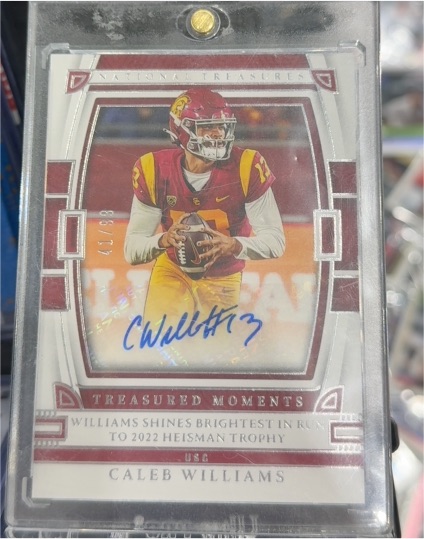 2023 Panini National Treasures Treasured Moments #TM-CW Caleb Williams — front