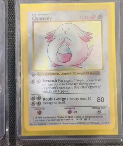 1999 Pokémon Base Set #3 Chansey — front