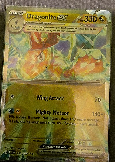 2023 Pokémon TCG Scarlet & Violet Obsidian Flames #159 Dragonite ex — front