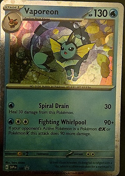 2025 Pokémon Scarlet & Violet Black Star Promo #168 Vaporeon — front