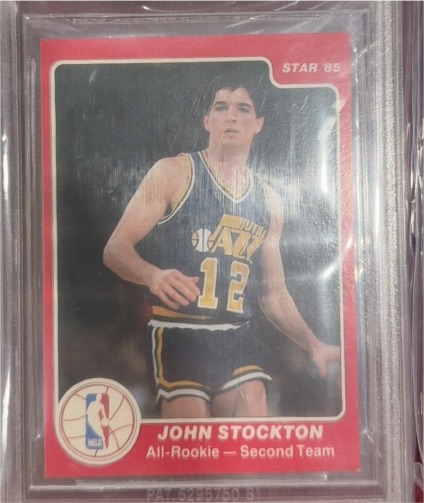 1985-86 Star All-Rookies #8 John Stockton — front