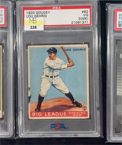 1933 Goudey #92 Lou Gehrig — front