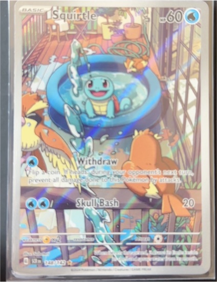 2024 Pokémon TCG Stellar Crown #148/142 Squirtle Illustration Rare — front