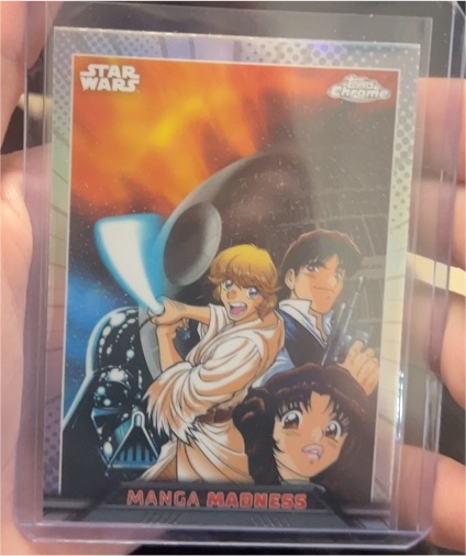 2023 Topps Chrome Star Wars Manga Madness #MM-5 Luke Skywalker Han Solo Leia Darth Vader — front