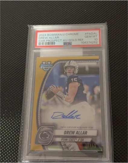 2024 Bowman U Chrome #PADAL Drew Allar — front