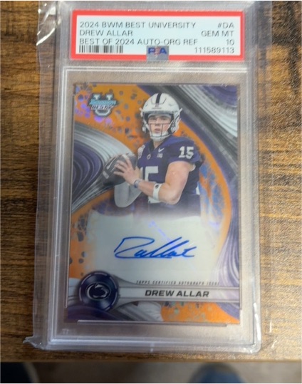 2024 Bowman Best University #BOA-DA Drew Allar — front