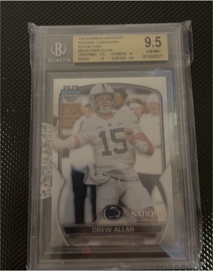 2023 Bowman University National Convention Refractors Drew Allar — front
