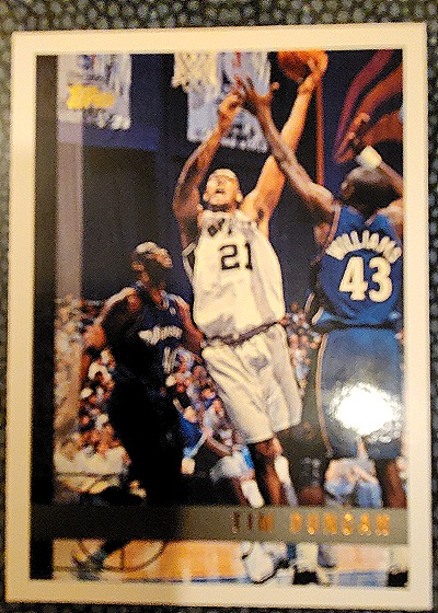 1997-98 Topps #115 Tim Duncan Rookie Card — front