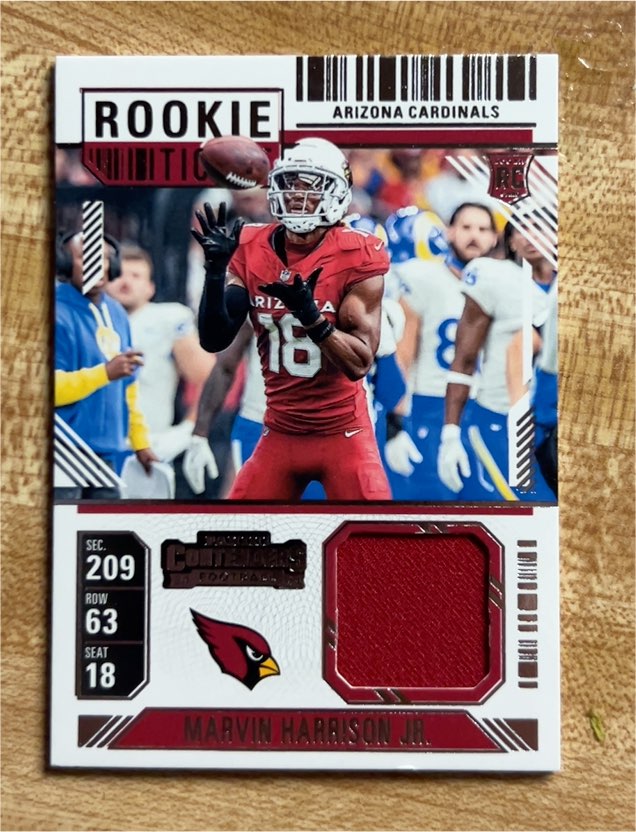 2024 Panini Contenders Rookie Ticket #RTS-MHJ Marvin Harrison Jr. — front