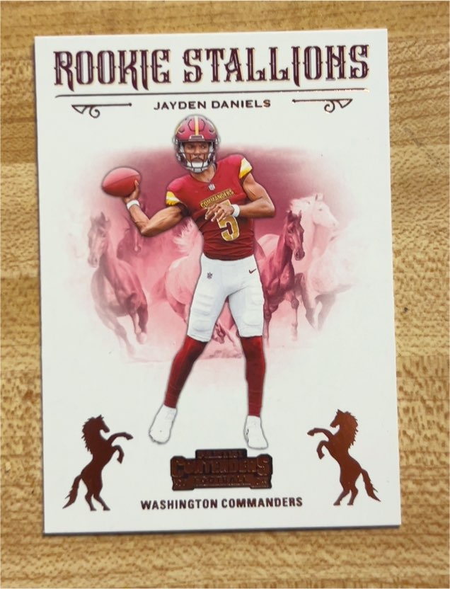 2024 Panini Contenders #3 Jayden Daniels Rookie Stallions — front