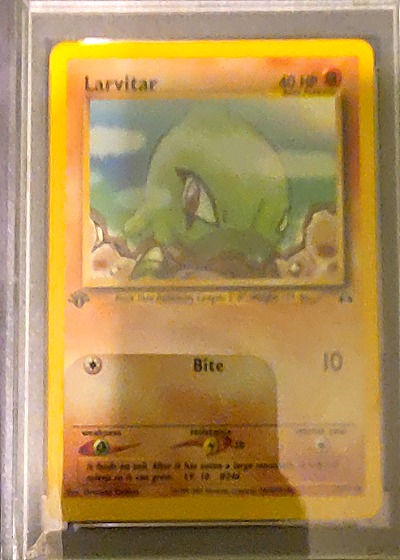 2001 Pokémon Neo Discovery #57 Larvitar — front