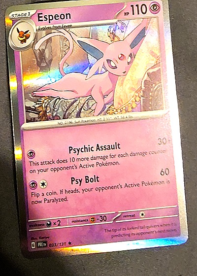2025 Pokémon Scarlet & Violet Prismatic Evolutions #033 Espeon — front