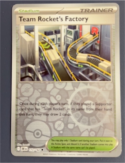 2025 Pokémon SV10: Destined Rivals #173 Team Rocket's Factory — front