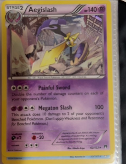 2016 Pokémon XY BREAKpoint #62 Aegislash — front