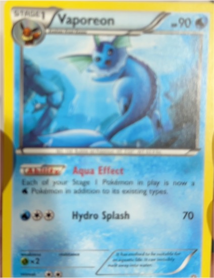 2015 Pokémon XY Ancient Origins #22 Vaporeon — front