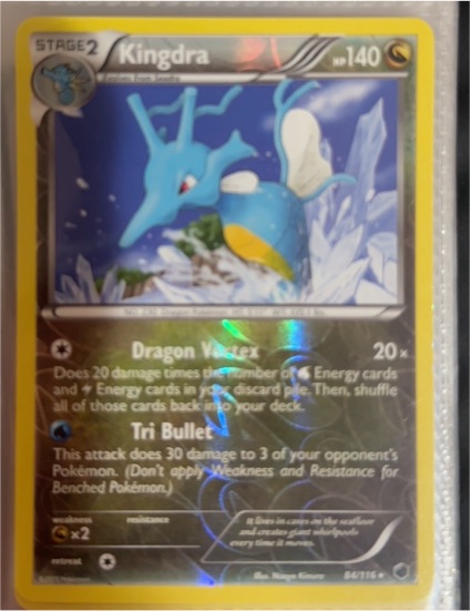 2013 Pokémon Plasma Freeze #84 Kingdra — front