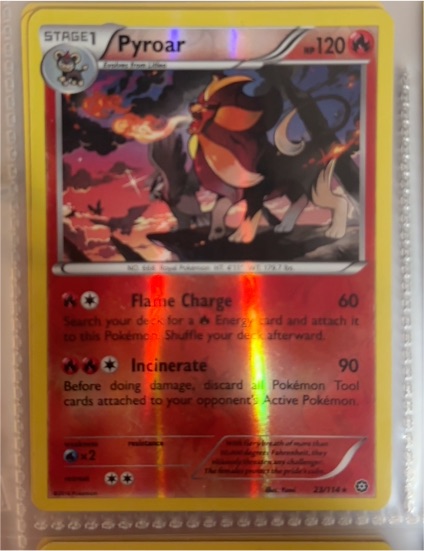 2016 Pokémon XY Steam Siege #23 Pyroar — front