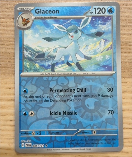 2015 Pokémon #025 Glaceon — front