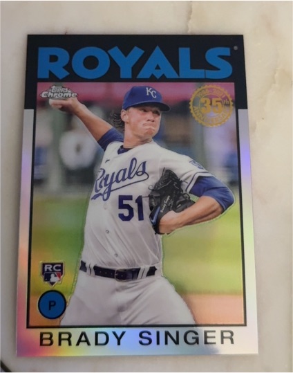 2021 Topps Chrome #86BC-25 Brady Singer 1986 Topps Baseball 35th Anniversary — front