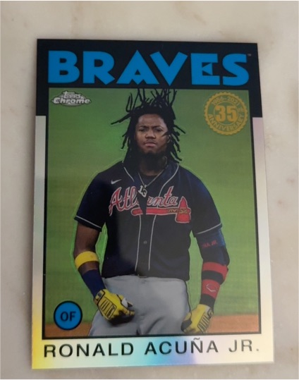 2021 Topps Chrome 1986 Topps Baseball #86BC-3 Ronald Acuña Jr. — front