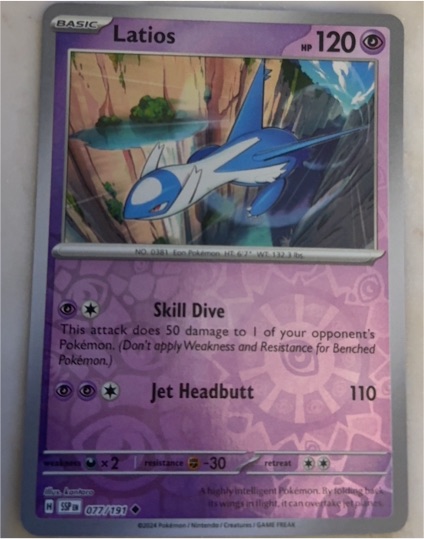 2023 Pokémon SV08: Surging Sparks #077 Latios — front