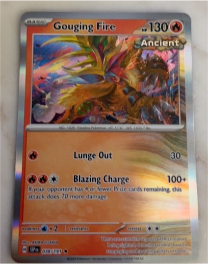 2024 Pokémon TCG Surging Sparks #038 Gouging Fire — front