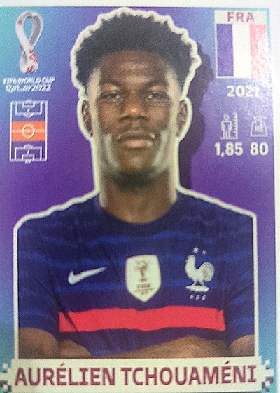 2022 Panini FIFA World Cup #FRA14 Aurélien Tchouaméni — front