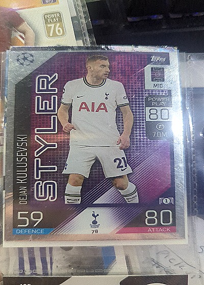 2022-23 Topps Match Attax UEFA Styler #78 Dejan Kulusevski — front